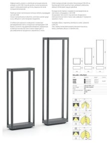 Redo 90582 - Lampă LED de exterior WAKE, 8W, 230V, 3000K, 75 cm, IP65, antracit