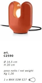 Veioza design italian realizata manual din ceramica BATUCADA