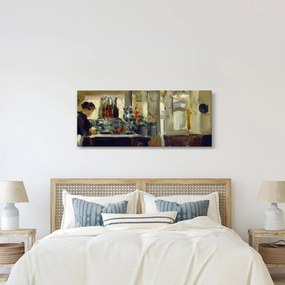 Tablou - Style of Edouard Manet, Bon Bock Cafe, reproducere (120x50 cm)