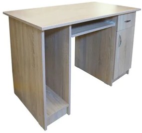 Birou Nero cu 1 usa si 1 sertar, Sonoma, 120 x 74 x 60 cm