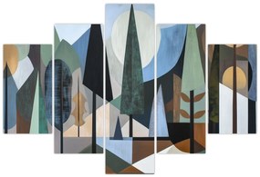 Tablou - Abstracție geometrică naturală II. (150x105 cm)