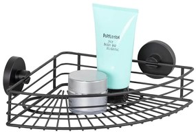 WENKO 24735100 - Poliță VACUUM-LOC rotundă, neagră, 35 x 22,5 cm