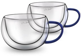 Lamart LT9113 Set 2 pahare cappuccino Vaso, 270ml, albastru