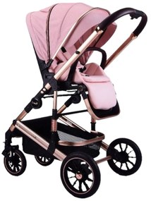 Carucior 2 in 1 reversibil si pliabil cu geanta inclusa, 0-36 luni, Roz - CPC-64-roz