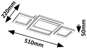 Rabalux 71374 - Plafonieră LED DONYA LED/24W/230V 4000K