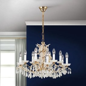 Candelabru de lux cristal Scholer Hirohito 6+6L 24K gold plated