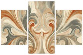 Tablou - Vârtejuri în culori pământii (90x60 cm)