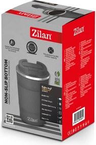 Cana de cafea Zilan ZLN9879 termos, capacitate 380ml, interior din inox, pereti dublii, gri
