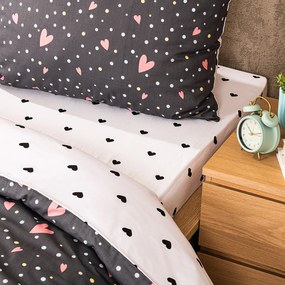 Lenjerie de pat din bumbac 4Home Inimioare, 140x 200 cm, 70 x 90 cm, 140 x 200 cm, 70 x 90 cm