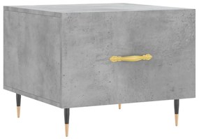 vidaXL Măsuță de cafea, gri beton, 50x50x40 cm, lemn compozit