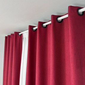 Set două Draperii (Blackout), din Stofă premium (Tip in), Gata lucrate (Inele galerie), Culoare Bordo (Model texturat), Dimensiuni draperie 160x260 cm (x2), Brand Originalio