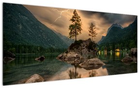 Tablou - lacul în munți (120x50 cm)