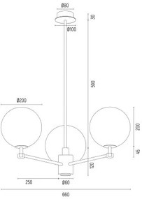 Candelabru 3 brate design modern Paloma