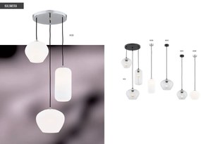 Pendul sticla design decorativ KALIMERA 24cm alb opal