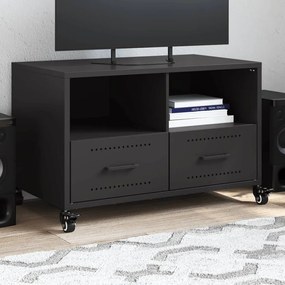 846698 vidaXL Dulap TV, negru, 68x39x43,5 cm, oțel