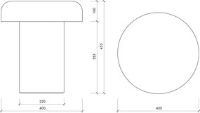 Măsuță auxiliară rotundă din oțel ø 40 cm Miko – noo.ma