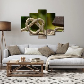 Tablou inima din frânghie (150x105 cm)