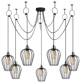 Lustră de 6 becuri Opviq lights Tel, negru