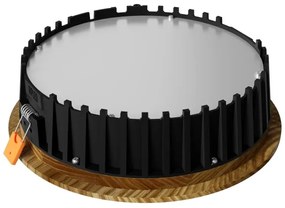 Corp de iluminat LED încastrat RONDO LED/6W/230V 4000K d. 15 cm lemn masiv frasin APLED