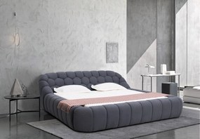 Pat dormitor dumonde, tapitat bej, Bubble 180x200 cm