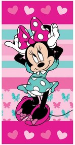 Disney Minnie Prosop de baie Hearts, prosop de plajă 70x140cm