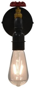 l Lampa de perete, aspect de robinet, negru, E 27 1, lampa de perete, lampa de perete