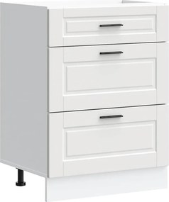 vidaXL Dulap de bază de bucătărie „Porto” din lemn prelucrat alb