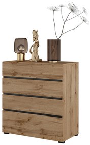 Comodă Crossroad S28 (stejar wotan + negru). 1118255