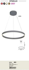 Lustra suspendata LED cu telecomanda design modern Othello 6299 RX