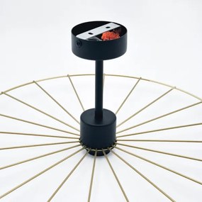 Lustră pe tijă MONTANA 1xE27/15W/230V d. 45 cm auriu/negru