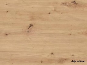 Masa extensibila Galaxy stejar artizan/negru – L100-168 cm