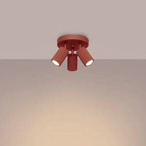 Spot Sollux SL.1639 KARBON 3xGU10/10W/230V roșu