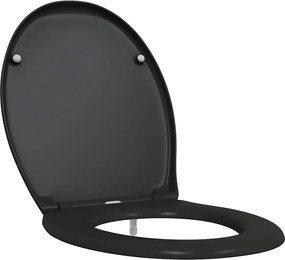 vidaXL Capacul de toaletă Negru 47 x 37 x 4 cm Duroplast