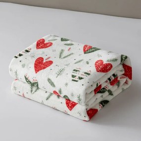 Patura Cocolino WINTER HEARTS, colorata Dimensiune: 200 x 220 cm