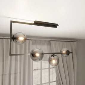 Lustră pe tijă SOMA 4xE14/10W/230V negru/gri