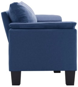 Canapea cu 3 locuri, albastru, material textil Albastru, Canapea cu 3 locuri