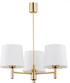 Brilagi - Lustră pe tijă MONTE 3xE27/60W/230V crem/auriu