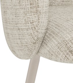 MAZZONI EXPORT CLARA Bej (țesătură Juto 4)/cadru bej-gri (cașmir) - SCAUN MODERN ADÂNC TAPIȚAT PENTRU SALON/LIVING/BIROU LOFT