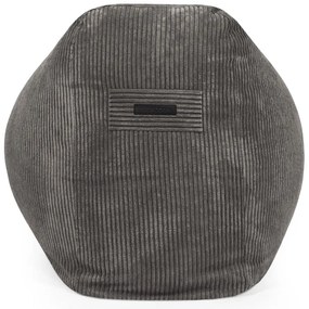 Fotoliu bean bag crem cu tapițerie din catifea reiată Snug Long 140 – SLOWDOWN