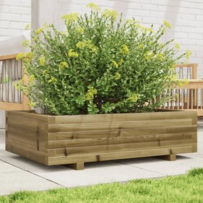 vidaXL Jardinieră de grădină, 90x60x26,5 cm, lemn de pin impregnat
