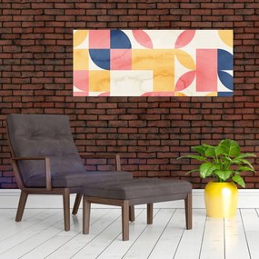 Tablou - Abstracție cu modele retro (120x50 cm)