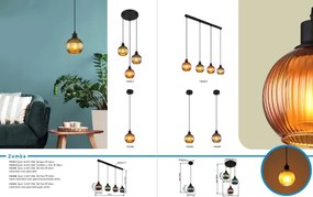 Pendul design modern ZUMBA negru/verde