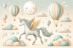 Tablou - Unicorn fericit (90x60 cm)