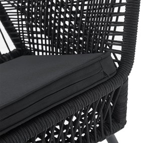 Jusky Scaune metalice Kastos 2 buc - negru