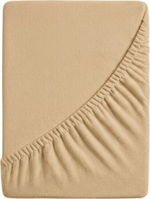 Cearsaf Frotir cu elastic 90x200 cm bej