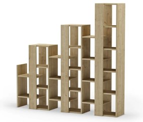 Etajeră în culoare naturală cu aspect de lemn de stejar 158x151 cm Anissa – Marckeric