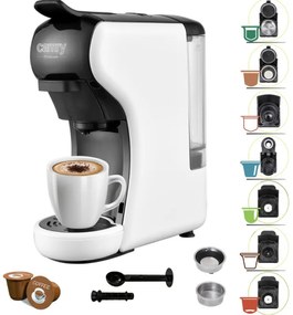 Espressor cafea macinata si capsule 9 in 1 Camry CR 4414, 3000W, 19 bar, Negru/Alb