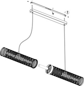 Lustră pe cablu REDCLIFFE 4xE27/40W/230V Eglo 43534