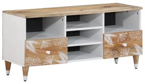 vidaXL Comodă TV, 100x33,5x46 cm, lemn masiv de mango