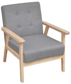 Fotoliu, gri deschis, material textil